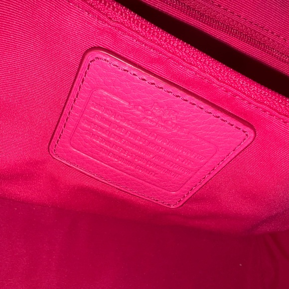 Coach Pink Pebbled Leather Tote Bag - Picture 6 of 7
